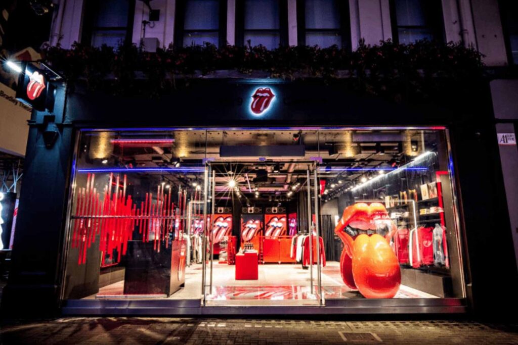 RS No.9 Carnaby, The Rolling Stones store, completed interior