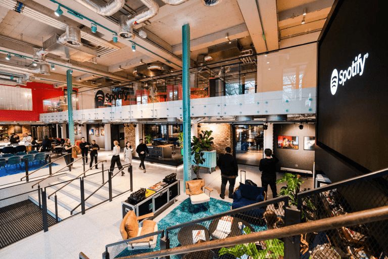 Spotify, Adelphi Building, completed interior